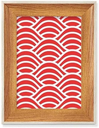 MCJS Japán Piros Fehér Hullámok Művészeti Asztali Fa Képkeret Kijelző Kép Art Festmény Több Készletek