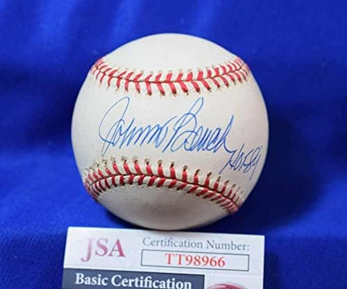 Johnny Padon HOF 89 SZÖVETSÉG Coa Autogramot Nemzeti Liga ONL Aláírt BasebaLL - Dedikált Baseball