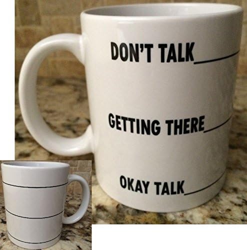 Kerámia Kávés Bögre Tea Csésze 11oz ne beszélj nekem még Fekete Vicces, Nagy Ajándék Új