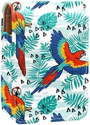 Trópusi Papagáj Madár Palm Minta Rúzs Szervező a Tükör Rúzs Tároló Doboz hordtáska