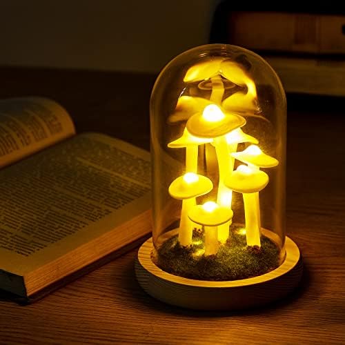 Gomba Éjszakai Fény Gomba Lámpa Gomba Dekor LED Lámpa Üveg Búra Gomba Lámpa Üveg Búra a Bázis a lakberendezés