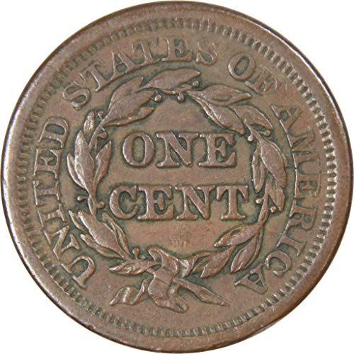 1851 Normális Dátuma Fonott Haj, Nagy-Kal VF Nagyon Szép Réz Penny 1c MINKET Érme