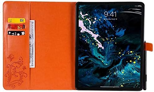 Yhuisen Pillangó, Virág, Virágos Minta PU Bőr Pénztárca Állvány Tablet tok iPad Pro 12.9 inch (4th Gen,