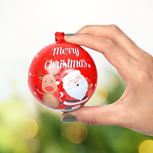 A TÉR Karácsonyi Csecsebecse - karácsonyfa Díszítés 6,5 cm / 2.5 Inch Xmas Lóg Dekoráció Tinplate Candy