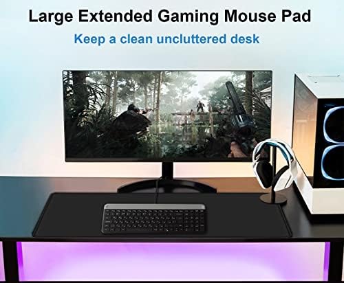Nagy egérpad, Gaming Mouse Pad, Kiterjesztett Asztal Mousepad a Varrott Élek, Prémium Mikroszálas Kendővel