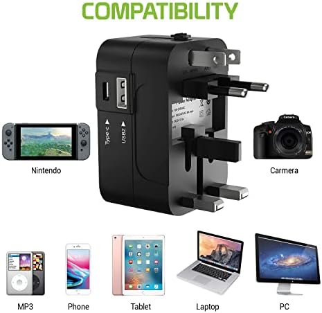 Utazási USB Plus Nemzetközi Adapter Kompatibilis a HTC One X10 Világszerte Teljesítmény, 3 USB-Eszközök