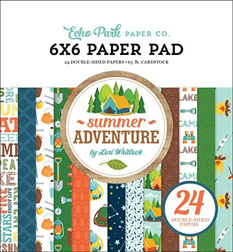 Echo Park Papír Társaság Nyári Kaland 6x6 Pad papír, réce, barna, piros, sötétkék, zöld, narancs